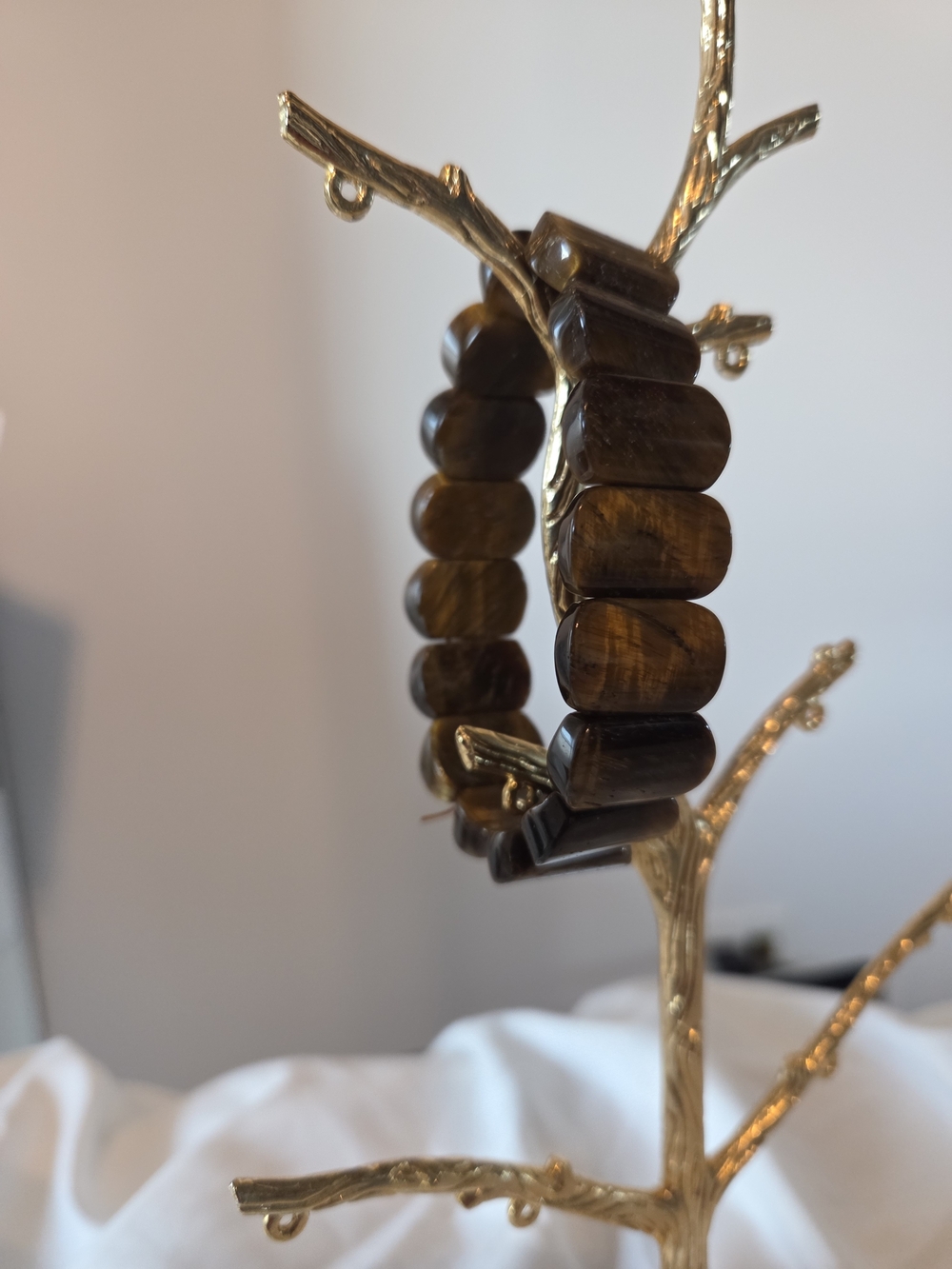 Natural Brown Tiger Eye Beaded Bracelet - Home Accents